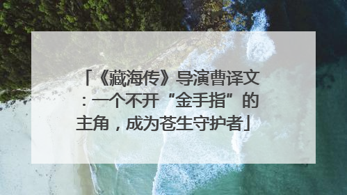 《藏海传》导演曹译文：一个不开“金手指”的主角，成为苍生守护者