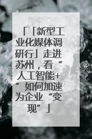 「新型工业化媒体调研行」走进苏州，看“人工智能+”如何加速为企业“变现”