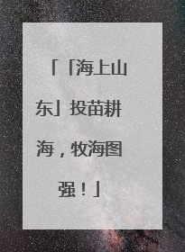 「海上山东」投苗耕海，牧海图强！
