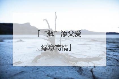“瓶”添父爱 绿意寄情