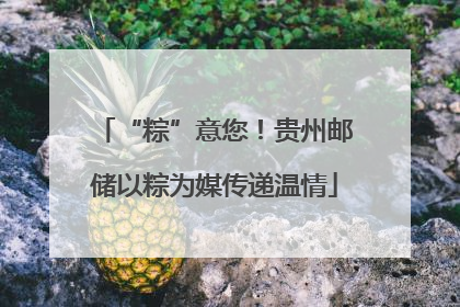 “粽”意您！贵州邮储以粽为媒传递温情