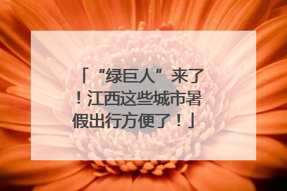 “绿巨人”来了！江西这些城市暑假出行方便了！