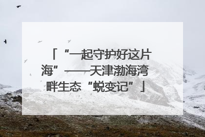 “一起守护好这片海”——天津渤海湾畔生态“蜕变记”