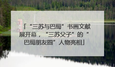 “三苏与巴蜀”书画文献展开幕，“三苏父子”的“巴蜀朋友圈”人物亮相