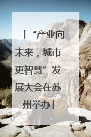 “产业向未来，城市更智慧”发展大会在苏州举办
