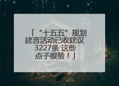 “十五五”规划建言活动已收建议3227条 这些点子很赞！