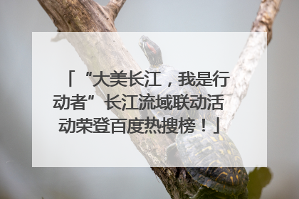 “大美长江，我是行动者”长江流域联动活动荣登百度热搜榜！