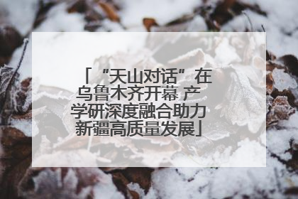 “天山对话”在乌鲁木齐开幕 产学研深度融合助力新疆高质量发展
