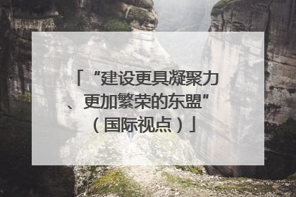 “建设更具凝聚力、更加繁荣的东盟”（国际视点）