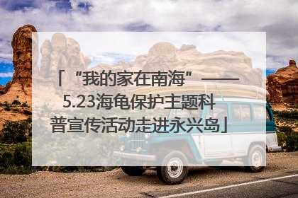 “我的家在南海”——5.23海龟保护主题科普宣传活动走进永兴岛