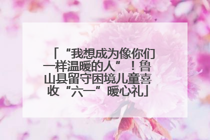 “我想成为像你们一样温暖的人”！鲁山县留守困境儿童喜收“六一”暖心礼