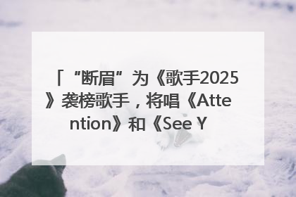 “断眉”为《歌手2025》袭榜歌手，将唱《Attention》和《See You Again》