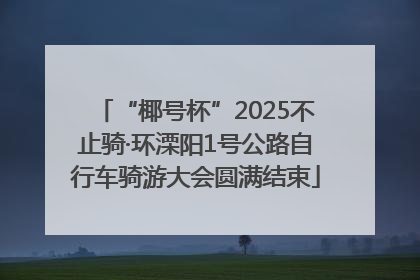 “椰号杯”2025不止骑·环溧阳1号公路自行车骑游大会圆满结束