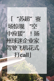 “苏超”赛场惊现 “空中应援”！扬州球迷企业家驾驶飞机花式打call