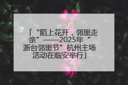 “陌上花开，邻里走亲”——2025年“浙台邻里节”杭州主场活动在临安举行