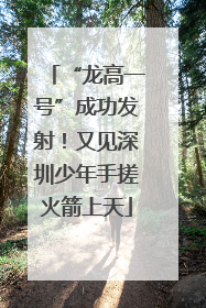 “龙高一号”成功发射！又见深圳少年手搓火箭上天