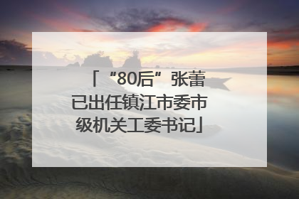 “80后”张蕾已出任镇江市委市级机关工委书记