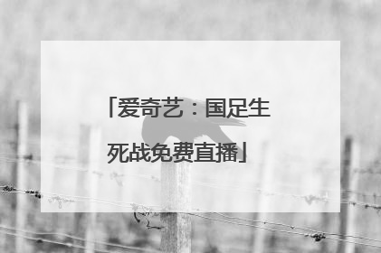 爱奇艺：国足生死战免费直播