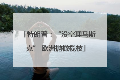 特朗普：“没空理马斯克” 欧洲抛橄榄枝