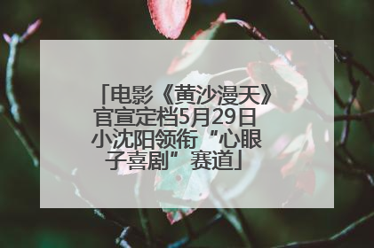 电影《黄沙漫天》官宣定档5月29日 小沈阳领衔“心眼子喜剧”赛道