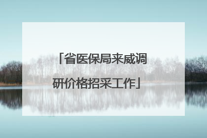 省医保局来威调研价格招采工作