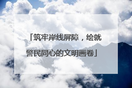 筑牢岸线屏障，绘就警民同心的文明画卷