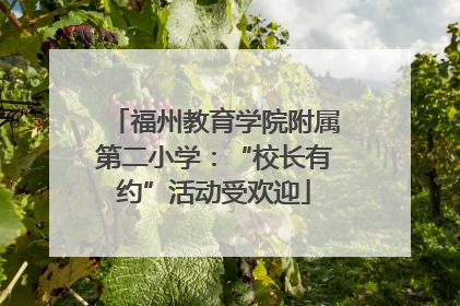 福州教育学院附属第二小学：“校长有约”活动受欢迎