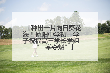 种出一片向日葵花海！德阳中学初一学子祝福高三学长学姐“一举夺魁”