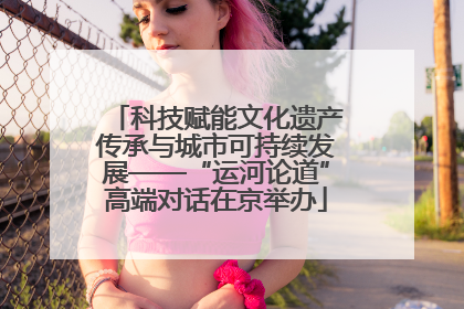 科技赋能文化遗产传承与城市可持续发展——“运河论道”高端对话在京举办