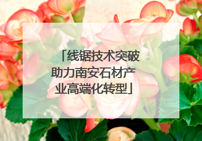 线锯技术突破助力南安石材产业高端化转型