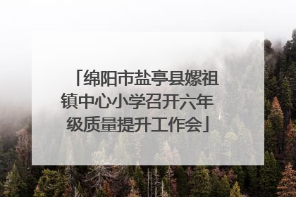绵阳市盐亭县嫘祖镇中心小学召开六年级质量提升工作会