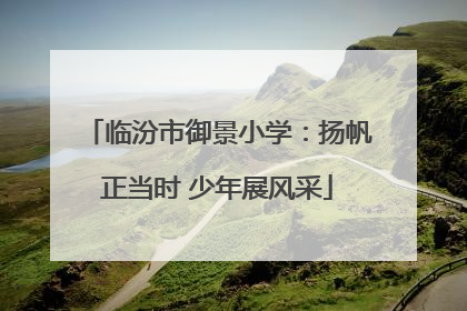 临汾市御景小学：扬帆正当时 少年展风采