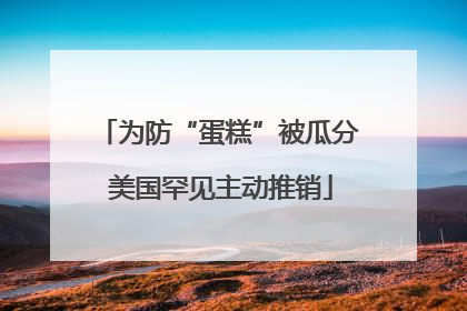 为防“蛋糕”被瓜分 美国罕见主动推销