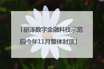 丽泽数字金融科技示范园今年11月整体封顶