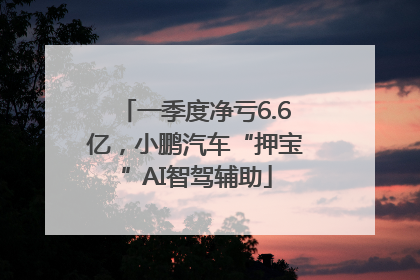 一季度净亏6.6亿，小鹏汽车“押宝”AI智驾辅助