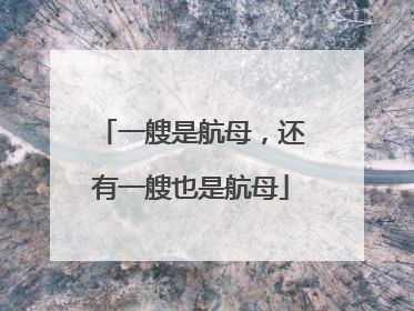 一艘是航母，还有一艘也是航母