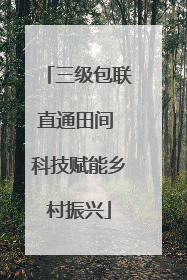 三级包联直通田间 科技赋能乡村振兴