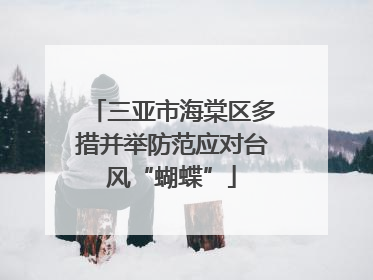 三亚市海棠区多措并举防范应对台风“蝴蝶”