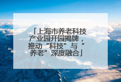 上海市养老科技产业园开园揭牌，推动“科技”与“养老”深度融合
