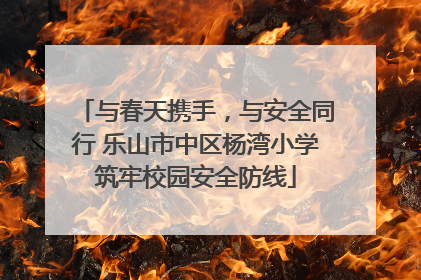 与春天携手，与安全同行 乐山市中区杨湾小学筑牢校园安全防线