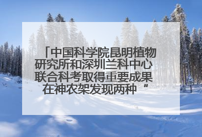 中国科学院昆明植物研究所和深圳兰科中心联合科考取得重要成果 在神农架发现两种“国保”级兰花