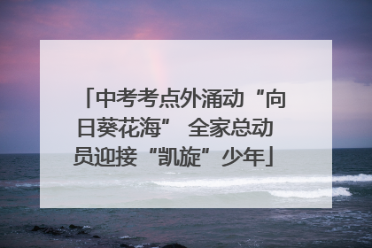 中考考点外涌动“向日葵花海” 全家总动员迎接“凯旋”少年
