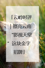 云岭时评｜擦亮云南“影视天堂”这块金字招牌