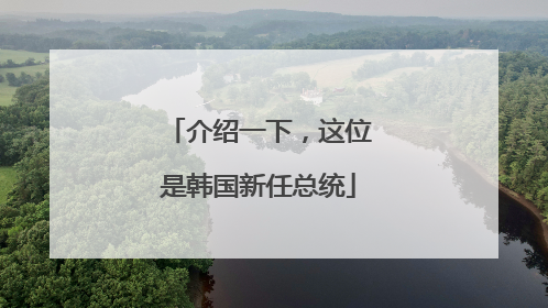 介绍一下，这位是韩国新任总统