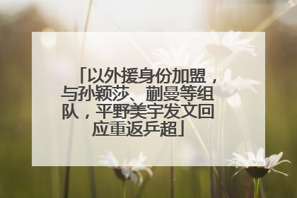 以外援身份加盟，与孙颖莎、蒯曼等组队，平野美宇发文回应重返乒超