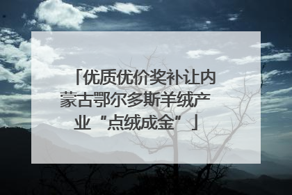 优质优价奖补让内蒙古鄂尔多斯羊绒产业“点绒成金”