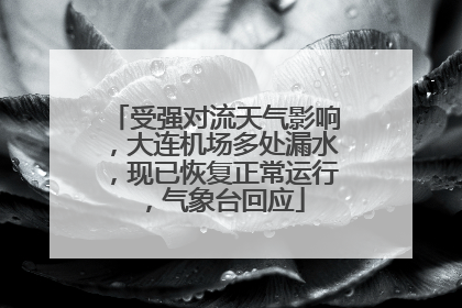 受强对流天气影响，大连机场多处漏水，现已恢复正常运行，气象台回应