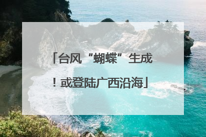 台风“蝴蝶”生成！或登陆广西沿海