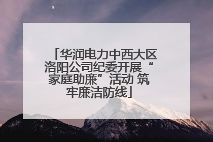 华润电力中西大区洛阳公司纪委开展“家庭助廉”活动 筑牢廉洁防线