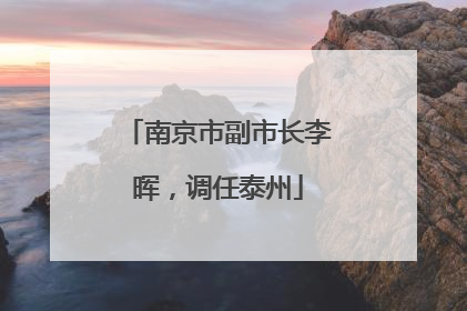 南京市副市长李晖，调任泰州